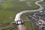 Aerial Photography River Darent And Dartford Salt Marshes London England